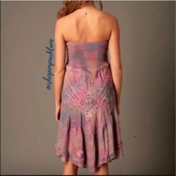 Free People Tie Dye Smock Convertible Dress Skirt - Picture 2 of 2